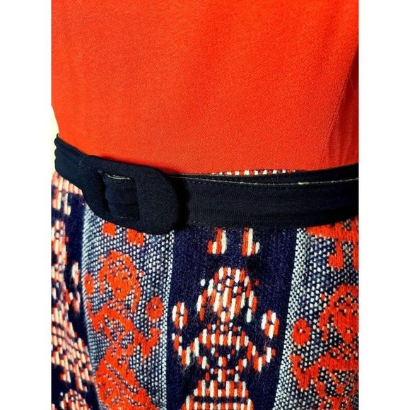 Vintage Novelty Print Set, 70s Howard Wolf, Dress and‎ Jacket Set, Tapestry Set - Picture 4 of 10